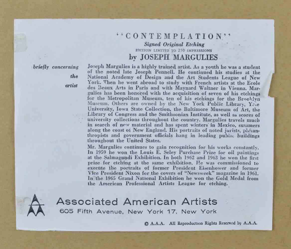 Joseph MARGULIES (1896-1984) Austrian - American