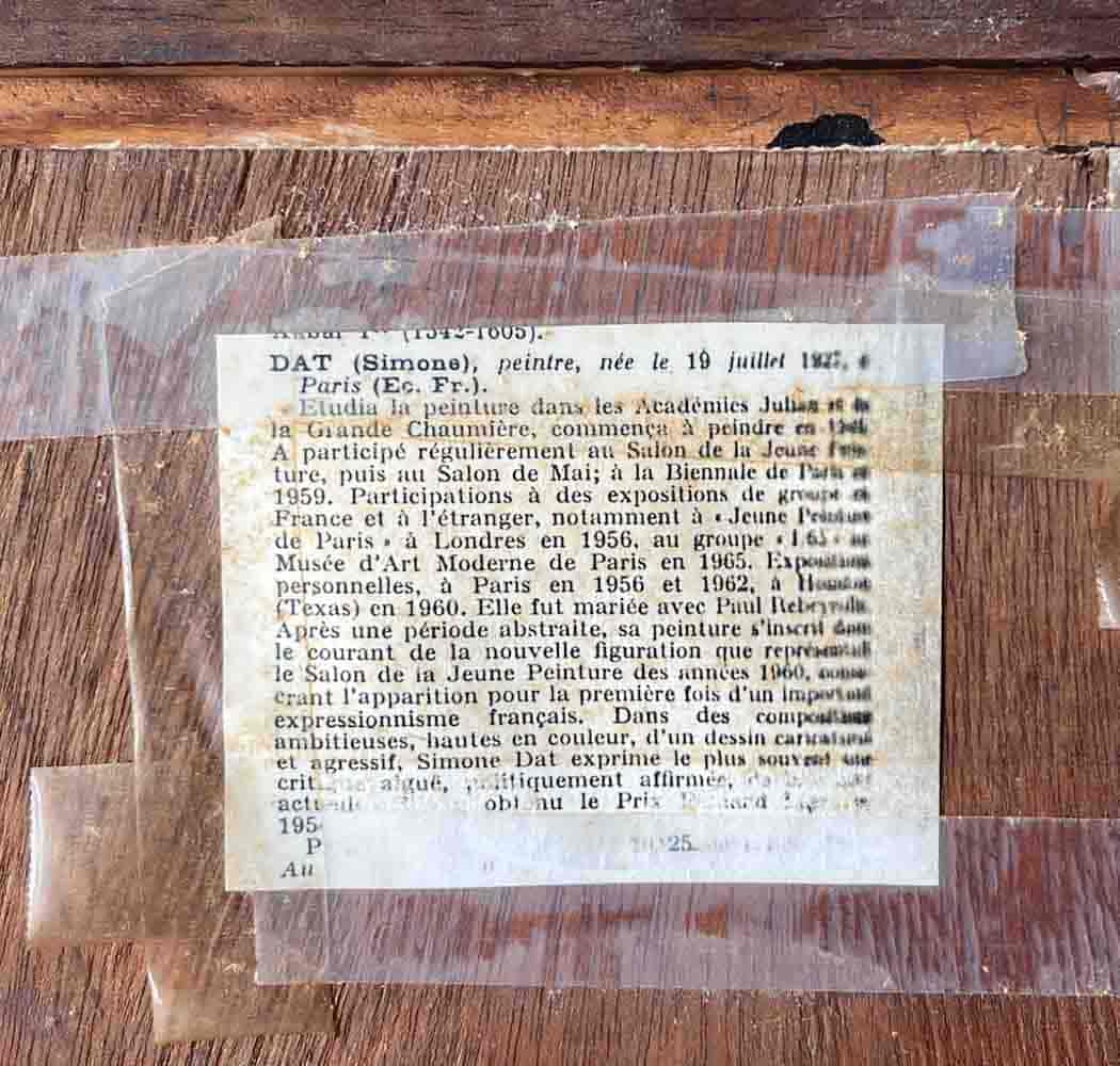 Simone DAT (1927-2018) French